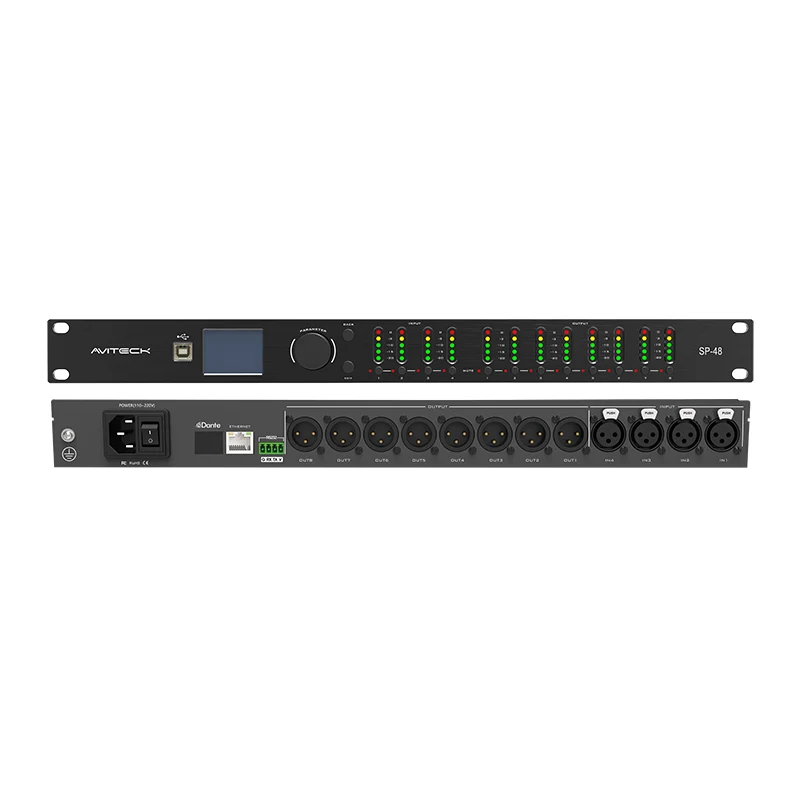 4in 8Outスピーカー管理プロセッサ